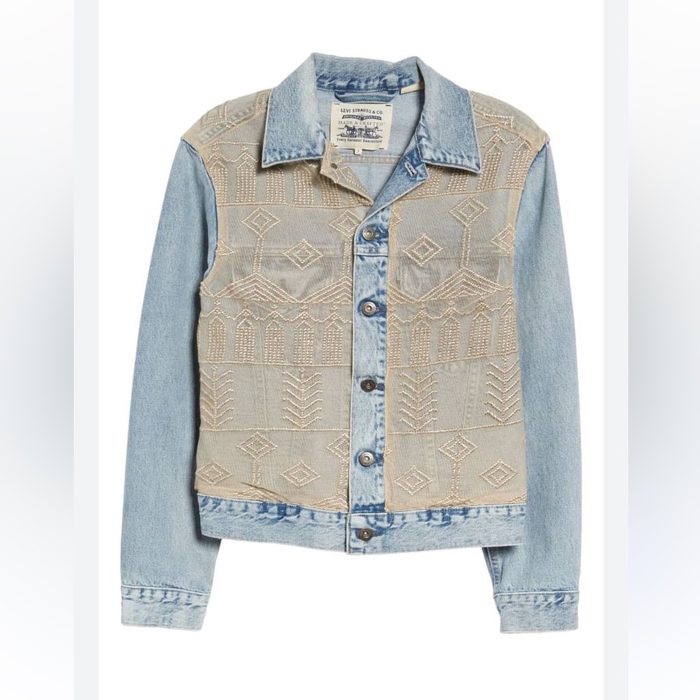 Levis Strauss Co. Women’s Blue French Tulle Denim Jacket size Small